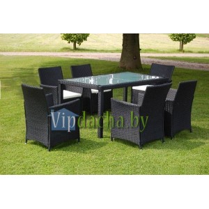 Комплект мебели из искусcтвенного ротанга Furnide (6 кресел и стол) (арт.1491) Комплект мебели из искусcтвенного ротанга Furnide (6 кресел и стол) (арт.1491)